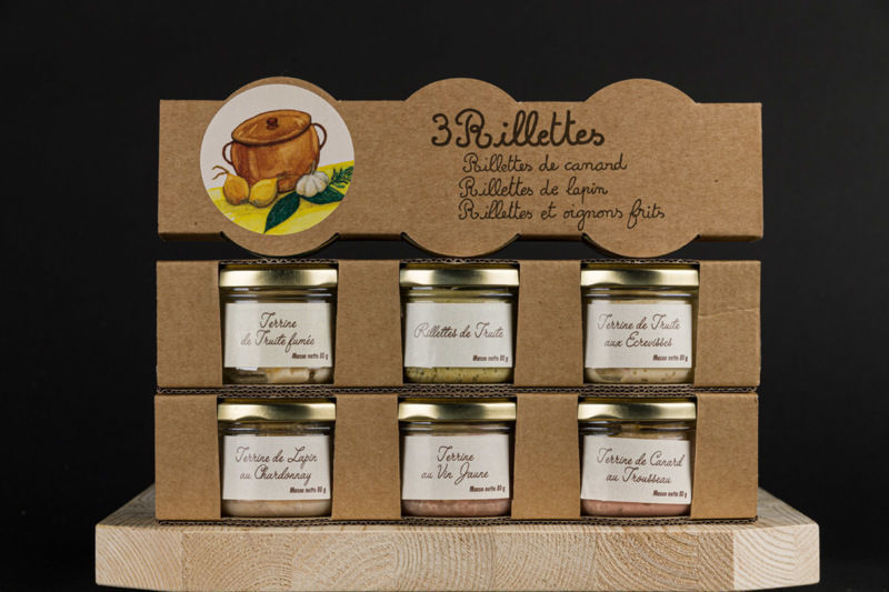 Rillettes et Terrines - Lot de 3 rillettes de 80g chacune